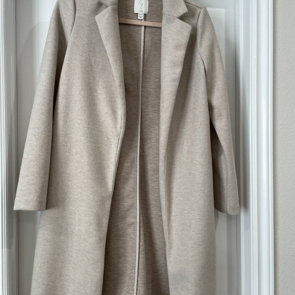 JOIE tan long knit sweater/coat
